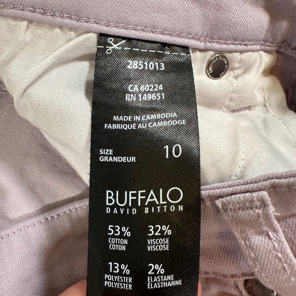 Buffalo David Bitton Aubrey High Rise Ankle Grazer Jeans Mauve Purple Womens 10 - Picture 5 of 9